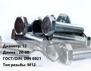 Болт 12х20-60 DIN 6921 М12